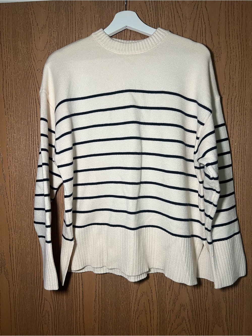 Zara Cream Crewneck Sweater